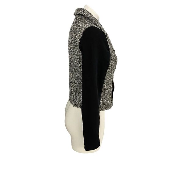 BCNU Blazer Coat Womens Sz Small Moto Black Work Office Date Tweed Rock Edgy - Picture 6 of 14